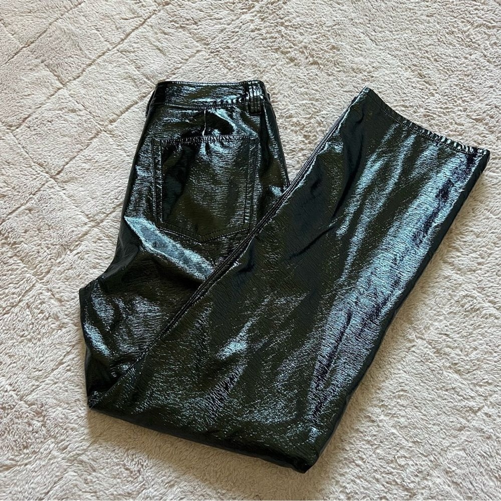 ASOS Design Faux Leather Pants Preppy Minimalist Biker Old Money Capsule Size 6